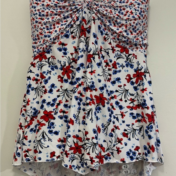 No Boundaries Red and Blue Floral Tank Top - Picture 3 of 7